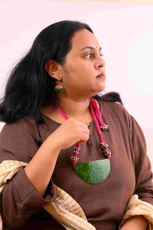 Harini Ardha-Chandra handcrafted jewelry set