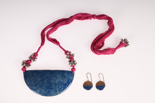 Neela Ardha-Chandra handcrafted jewelry set