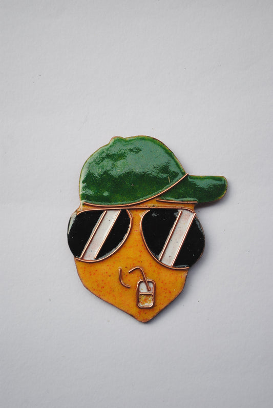 Ekibeki Handcrafted Fridge Magnets- Summer series- Zesty Dude