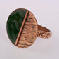 Hand Crafted Copper Enamel -  Kakan Green Ring
