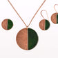 Hand Crafted Copper Enamel -  Kakan Green Set