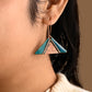 Hand Crafted Copper Enamel -  Triphuli Blue Earrings