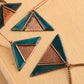 Hand Crafted Copper Enamel -  Triphuli Blue Set