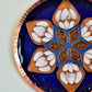 Handcrafted Copper Enamel Blue Lotus Petal Wall Plate-3 sizes