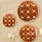 Handcrafted Copper Enamel Lotus Orange Wall Plate-3 sizes