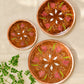 Handcrafted Copper Enamel Lotus Brown Wall Plate-3 sizes