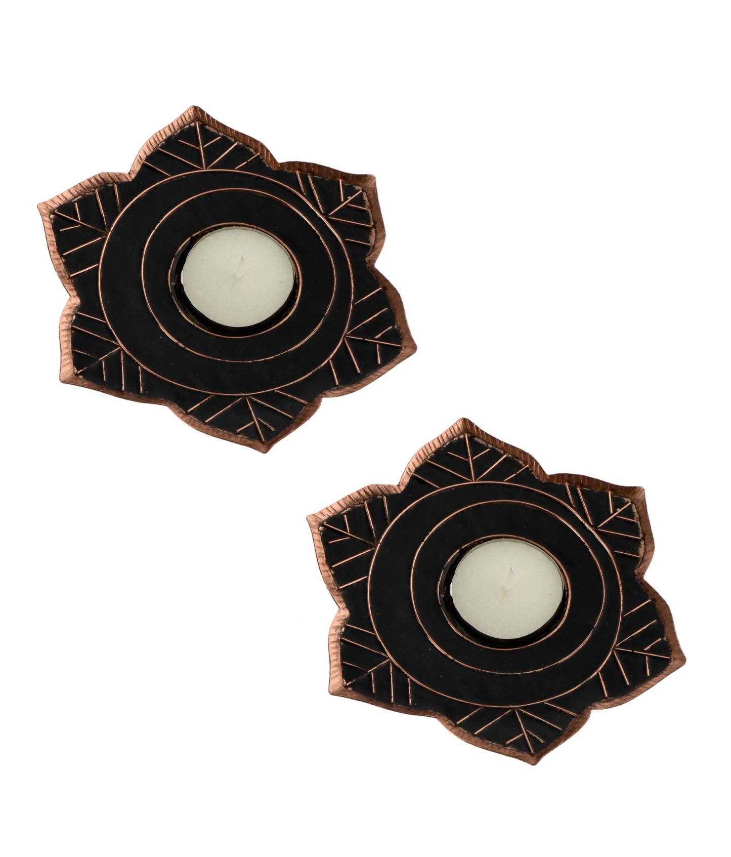Ekibeki Handcrafted Tealight holder Deeva (Set of 2)