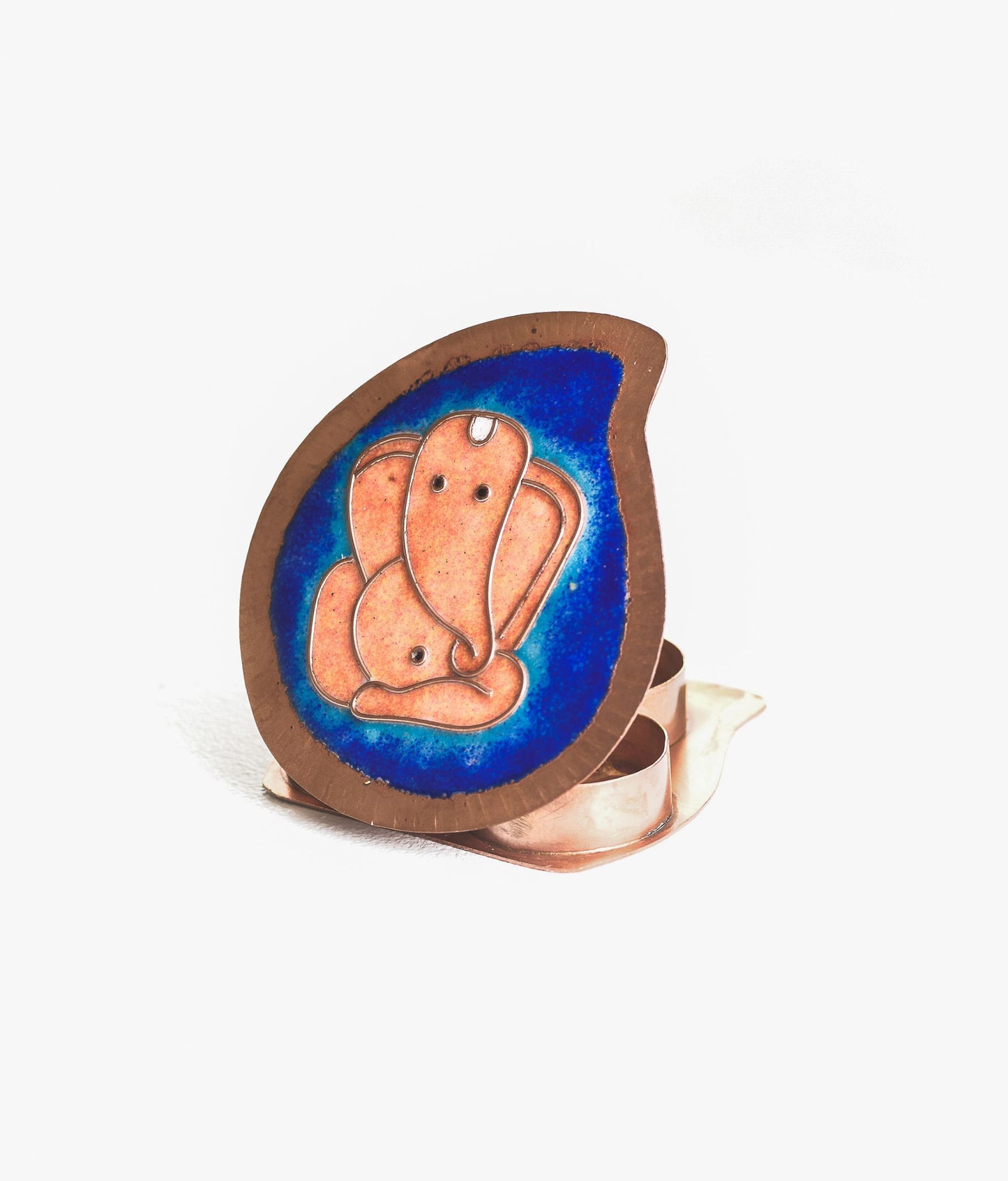Ekibeki Ganesha Kumkum Holder (Blue)