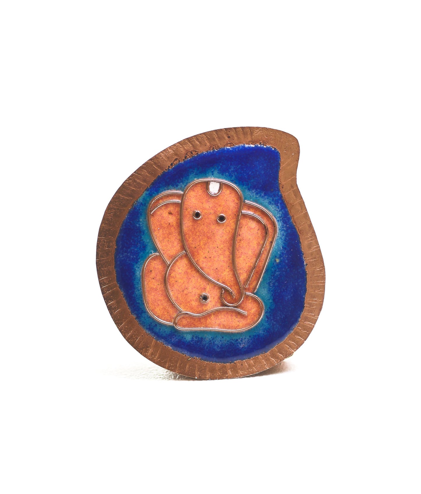 Ekibeki Ganesha Kumkum Holder (Blue)