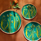 Handcrafted Copper Enamel Green Emilia Wall Plate- 3 sizes