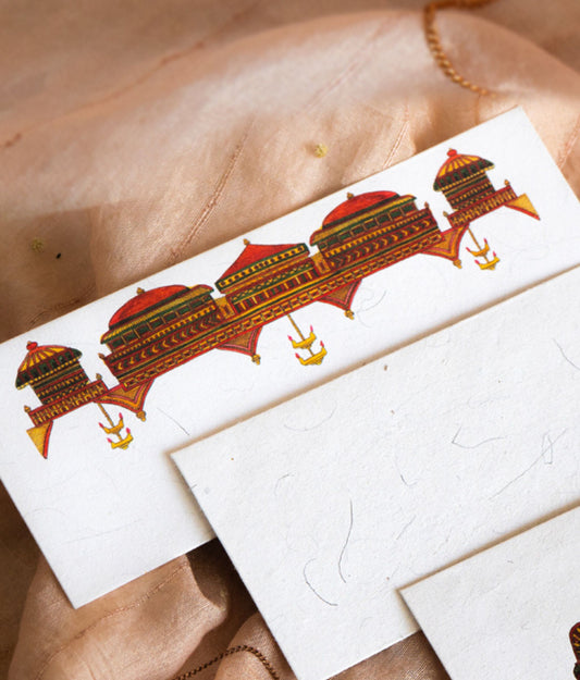 Set of 6 Arches & Lanterns Handmade Gift Envelopes in Chitrakathi