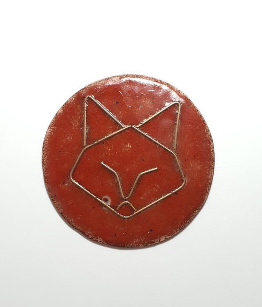 Ekibeki (Set of 2) Copper Enamel " Mani Mau" Handcrafted Fridge Magnet