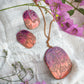 Handcrafted Copper Enamel Kalighat Love Pink Pendant Set
