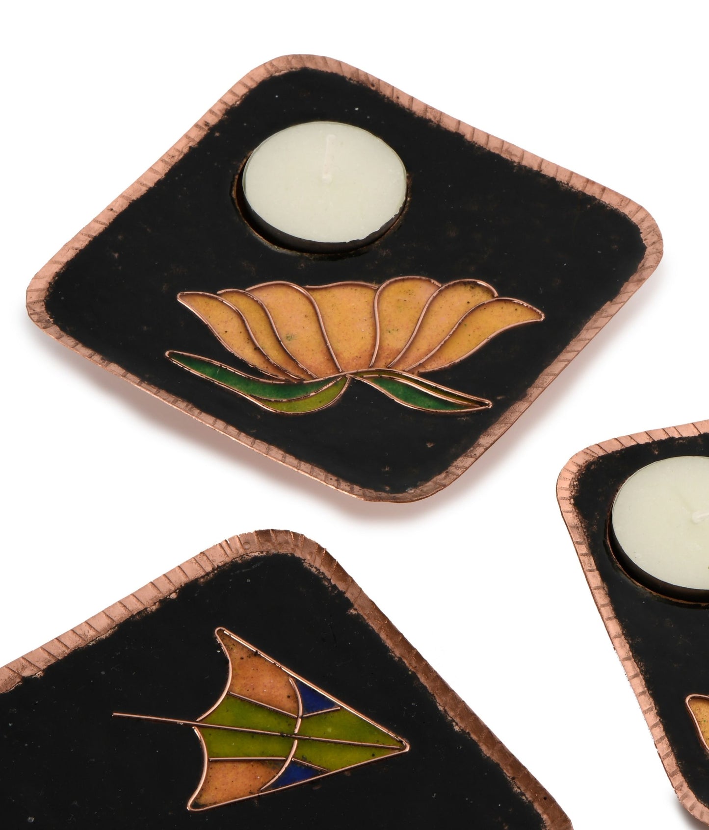 EkiBeki Handcrafted Tealight holder Vasant Single Lotus