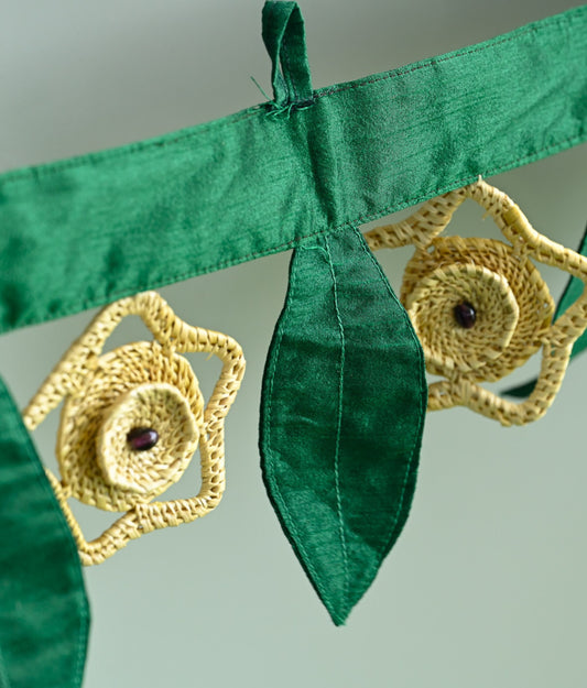 Handcrafted golden grass weavers create new designs to keep the old art relevant in modern days, as torans and wall hangings