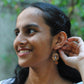Copper enamel jewelry, funky earings handcrafted in Maharashtra, India. Chai paani theme