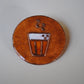 Copper enamel trinkets, funky lapel pin handcrafted in Maharashtra, India. Chai paani theme