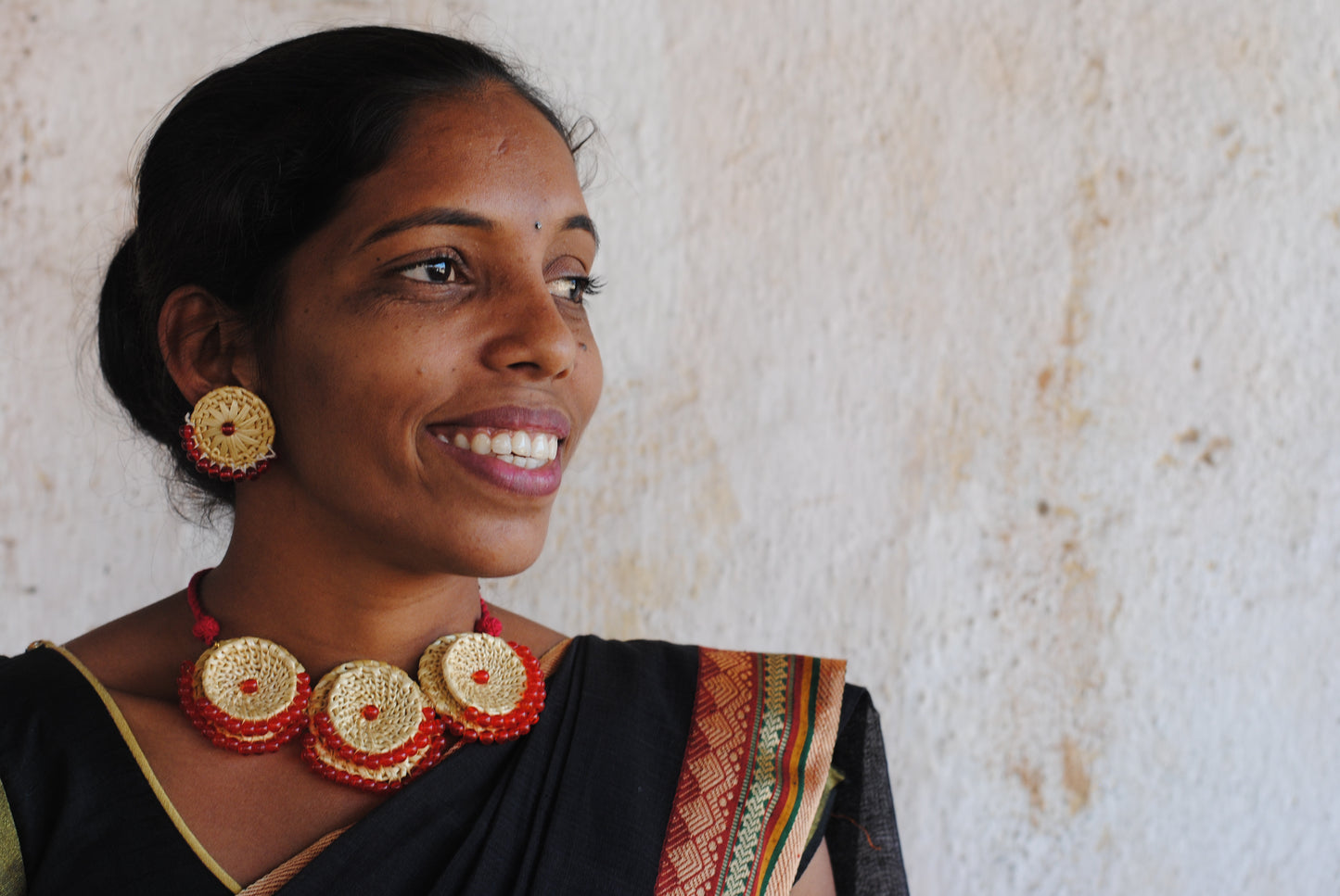 Handcrafted golden grass weavers create jewelry as new designs to keep the old art relevant in modern days