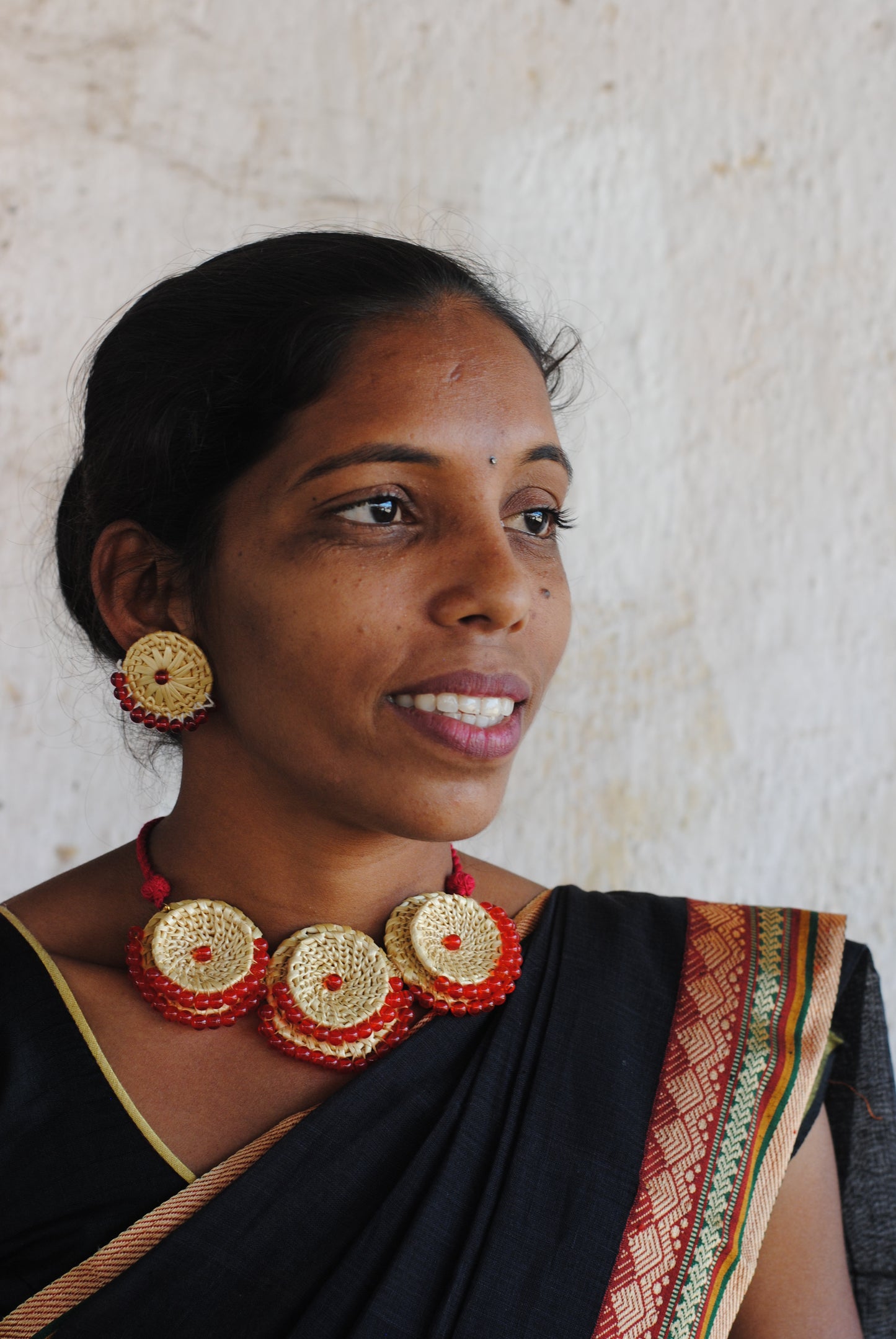 Handcrafted golden grass weavers create jewelry as new designs to keep the old art relevant in modern days
