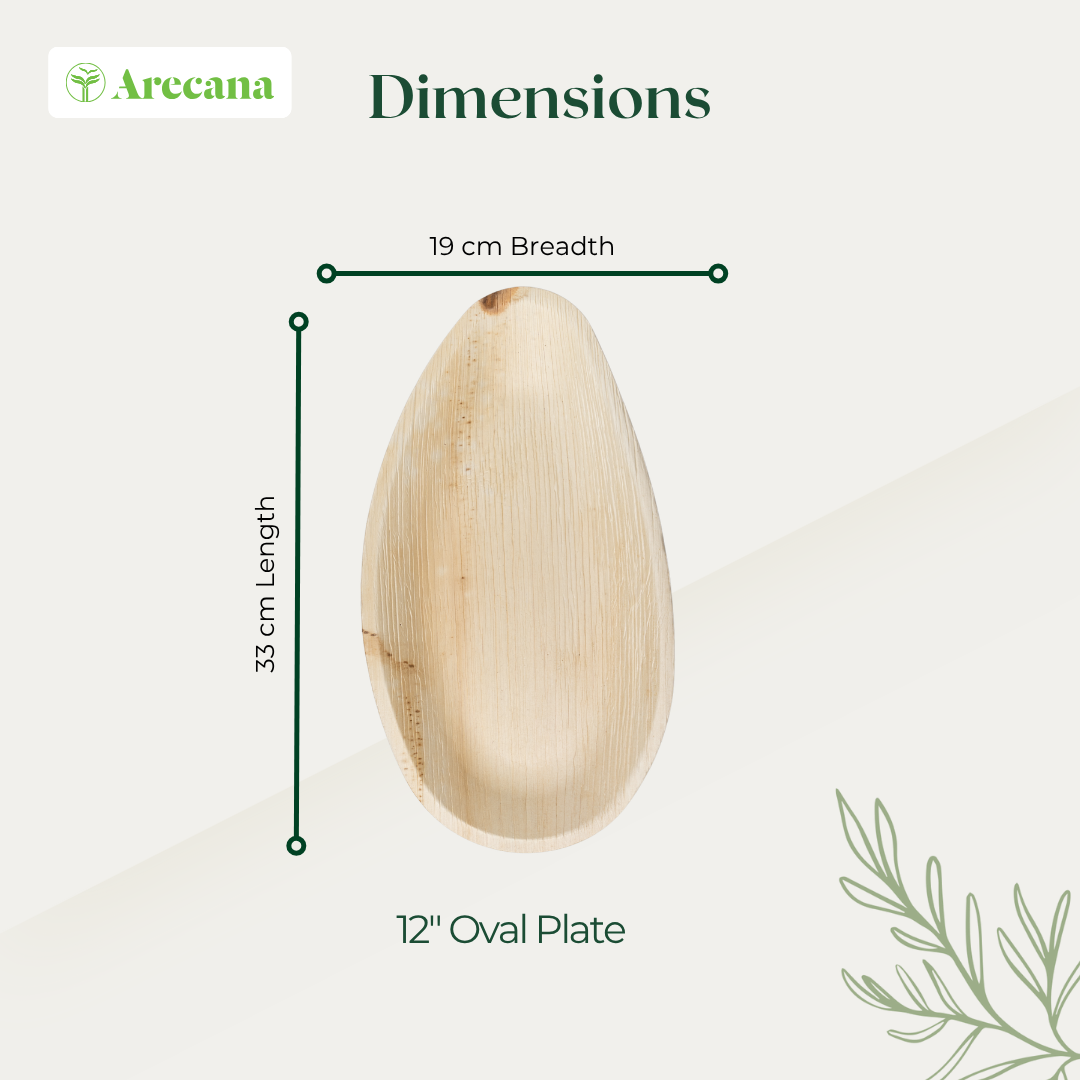 Tamul Arecana Tableware-  Oval Plate