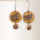 Handcrafted Tarbooz Bronze/Orange Copper Enamel Earrings