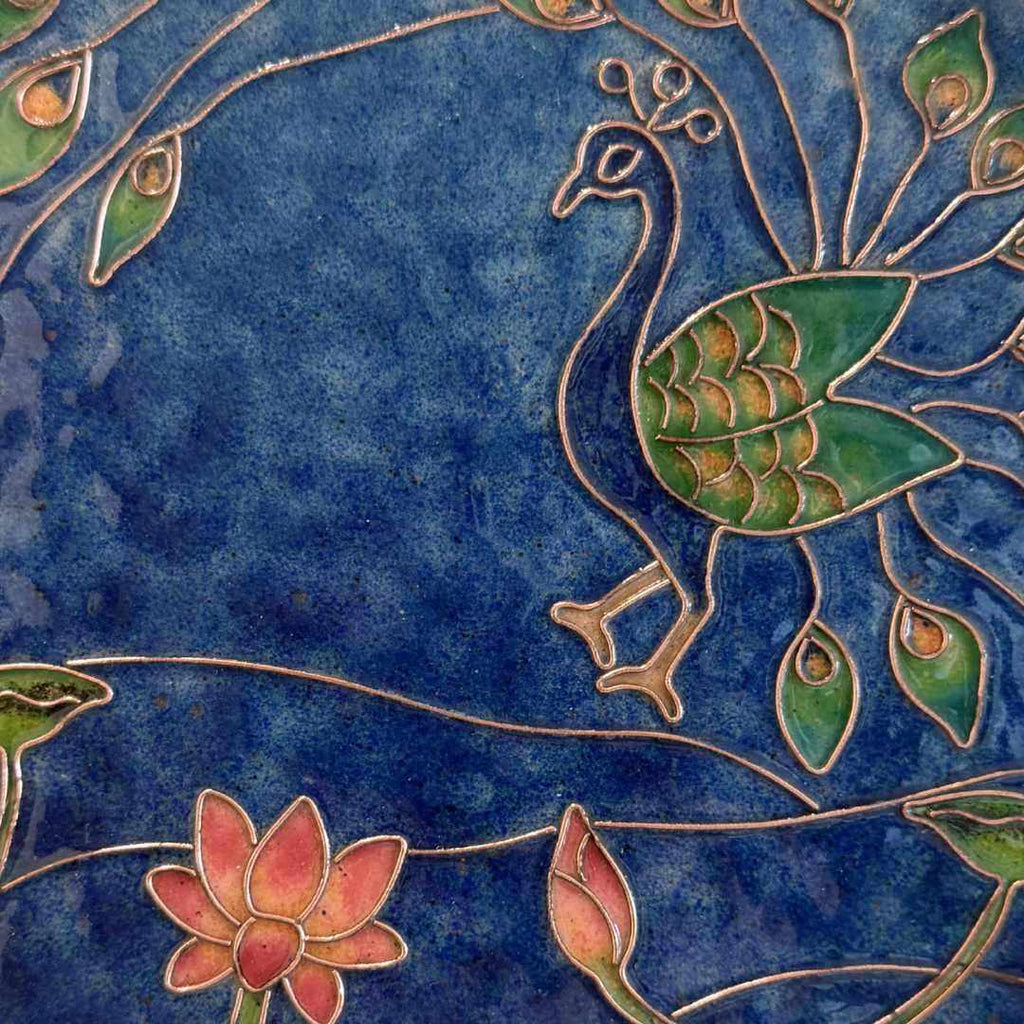 Handcrafted Pichhwai Wall Plate- Mayura
