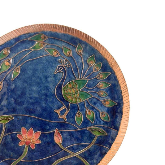 Handcrafted Pichhwai Wall Plate- Mayura