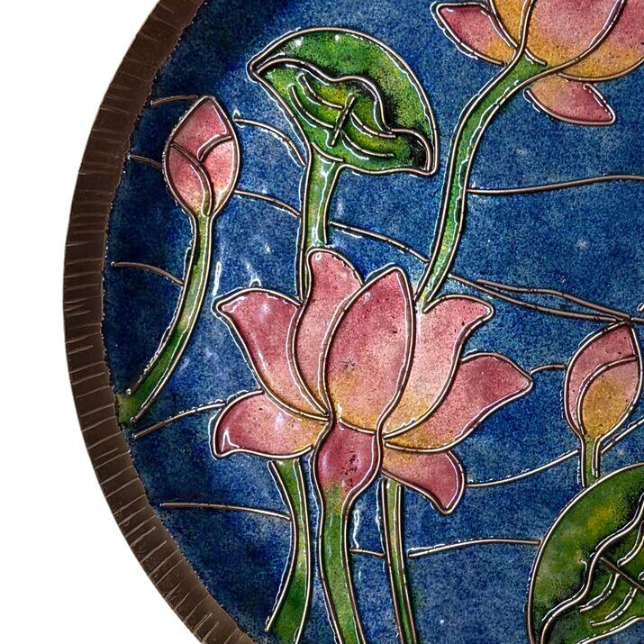 Handcrafted Pichhwai Wall Plate- Ardha Kamal Talai