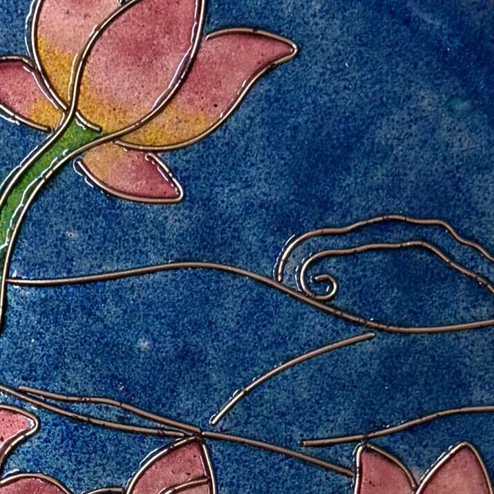 Handcrafted Pichhwai Wall Plate- Ardha Kamal Talai