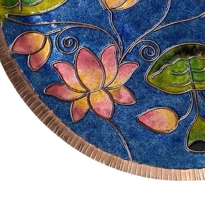 Handcrafted Pichhwai Wall Plate- Kamal Talai