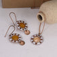 Handcrafted Sun Orange Copper Enamel Pendant