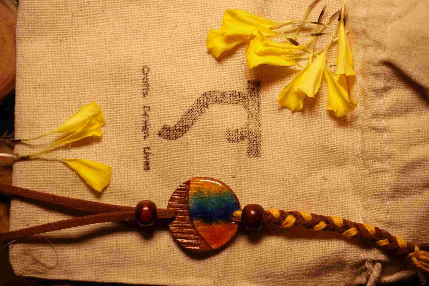 Handcrafted "Indraa" textured Copper Enamel Rakhi by EkiBeki