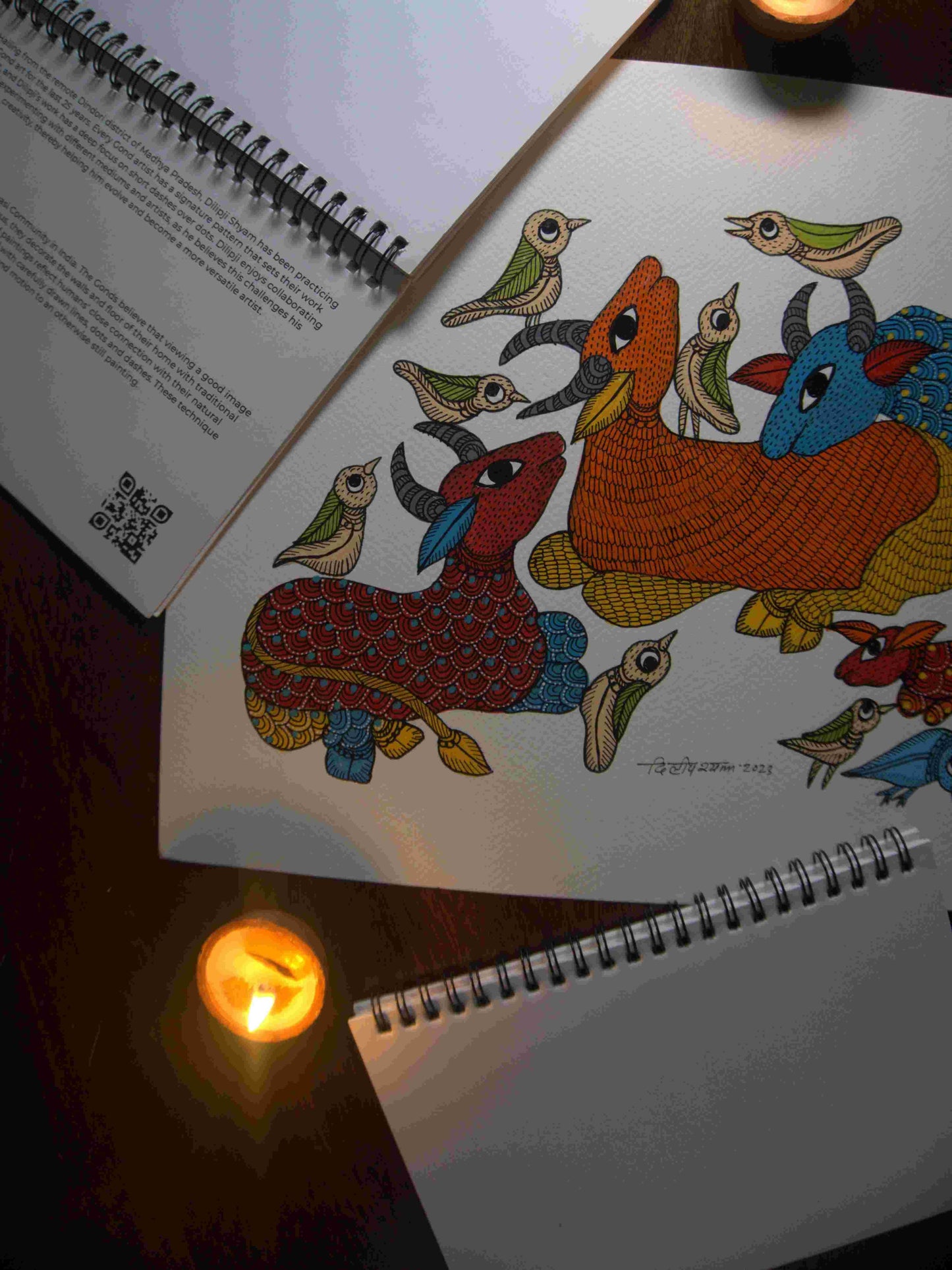 Gond Gaiya Panchi Spiral Sketchpad