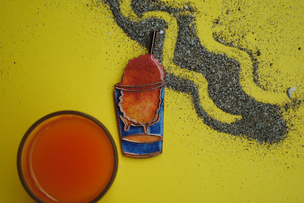 Ekibeki Handcrafted  Copper Enamel Fridge Magnets- Summer series