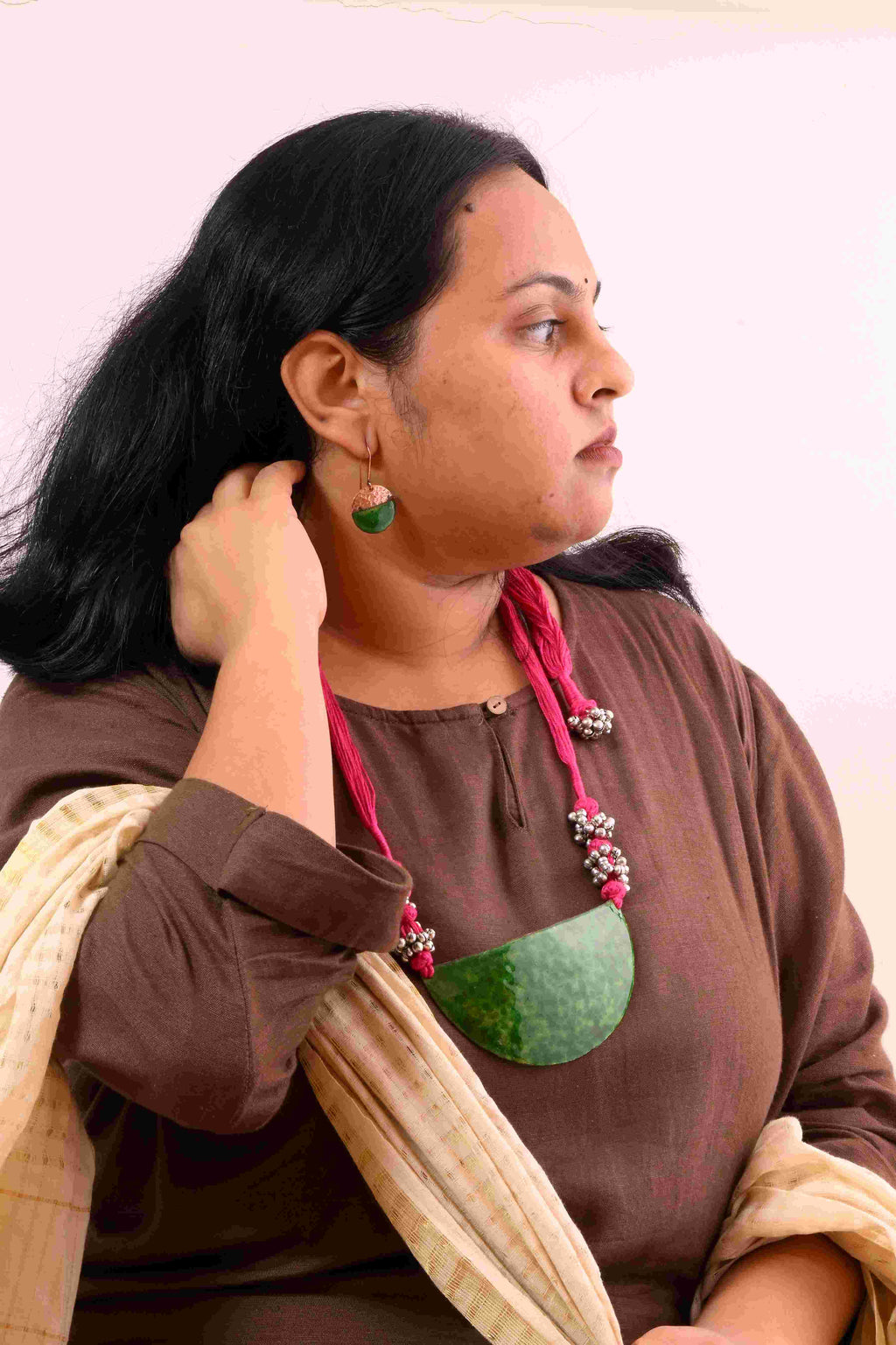 Harini Ardha-Chandra handcrafted jewelry set