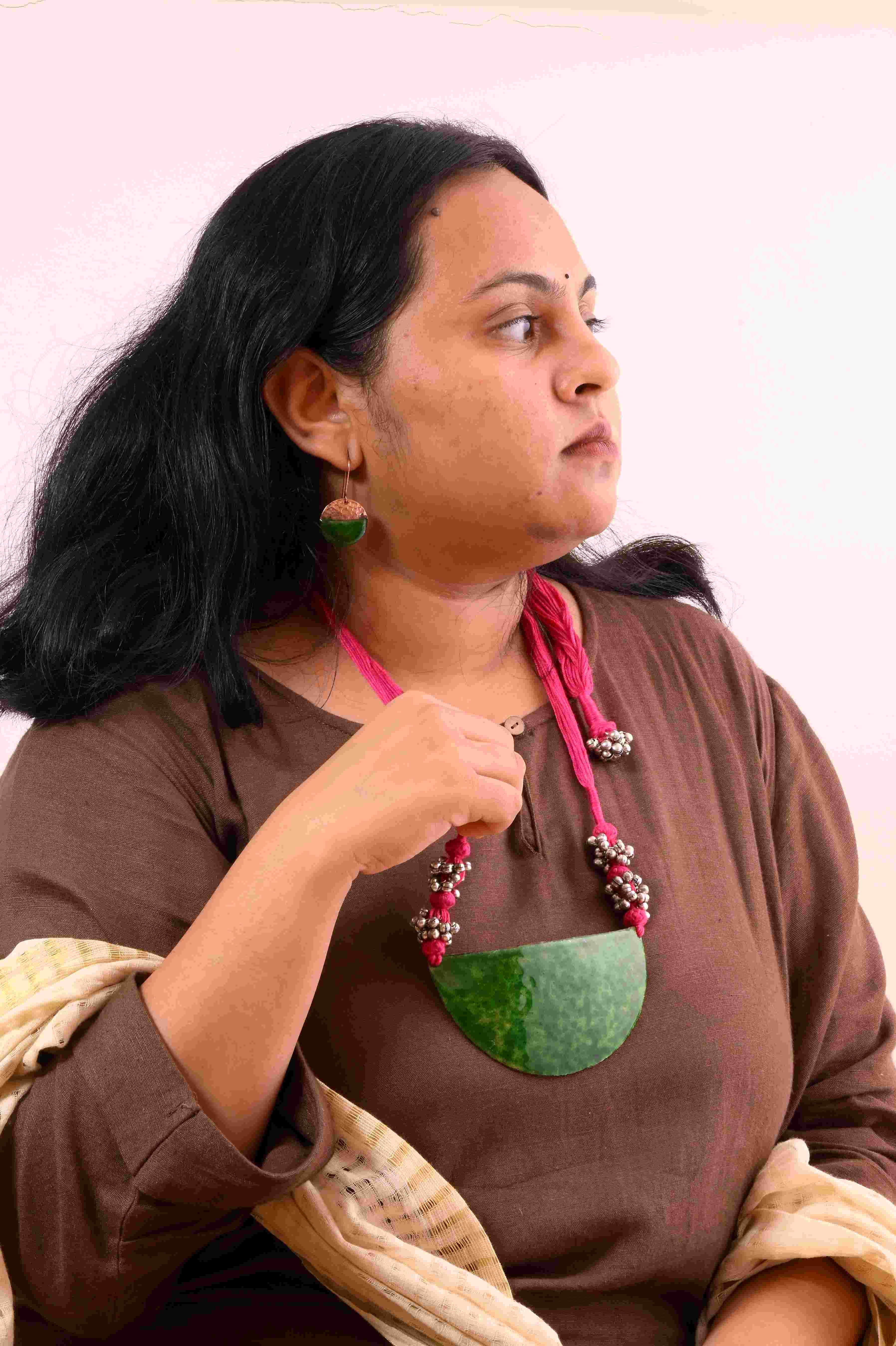 Harini Ardha-Chandra handcrafted jewelry set