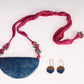 Neela Ardha-Chandra handcrafted earrings