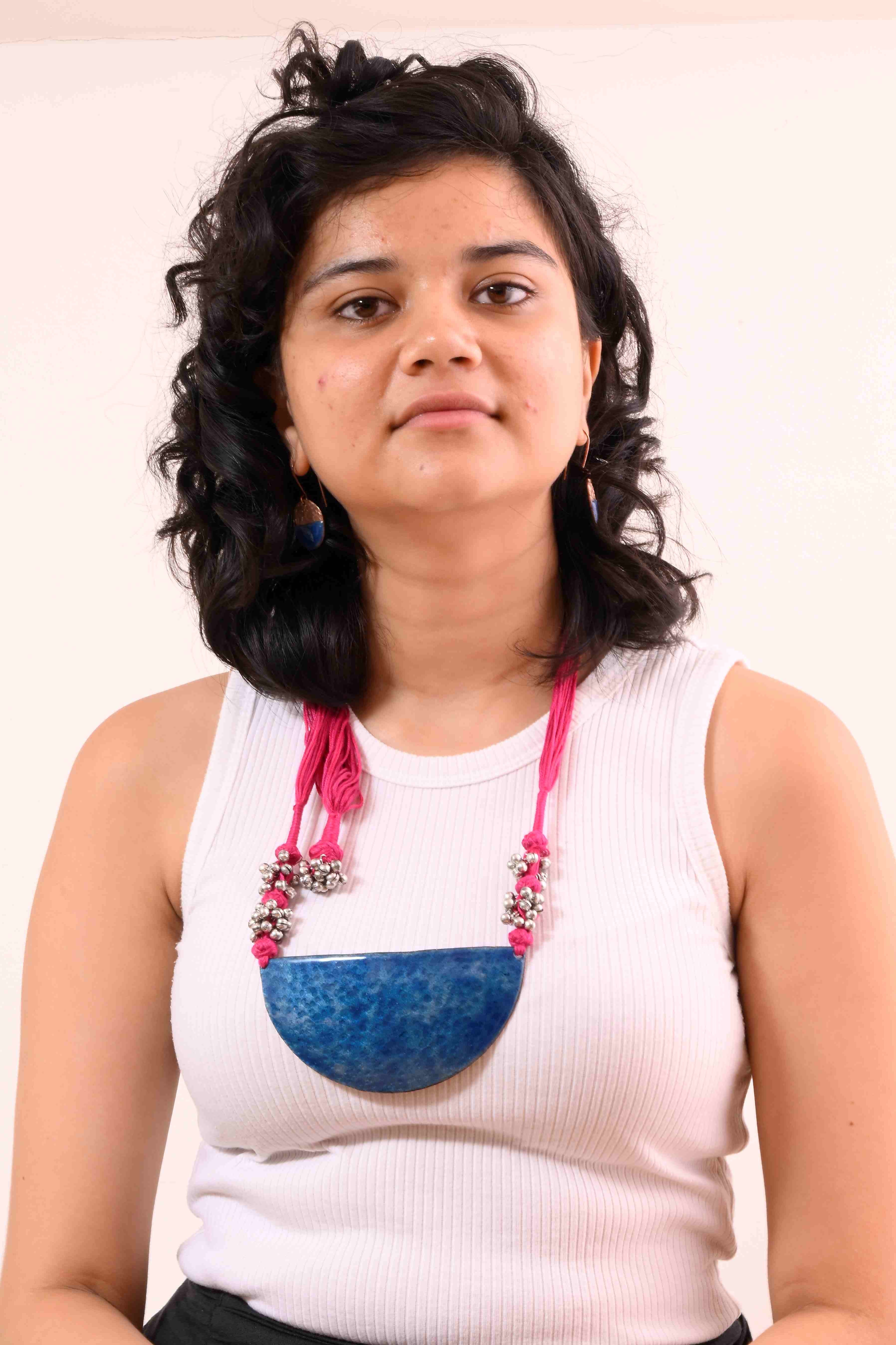 Neela Ardha-Chandra handcrafted jewelry set