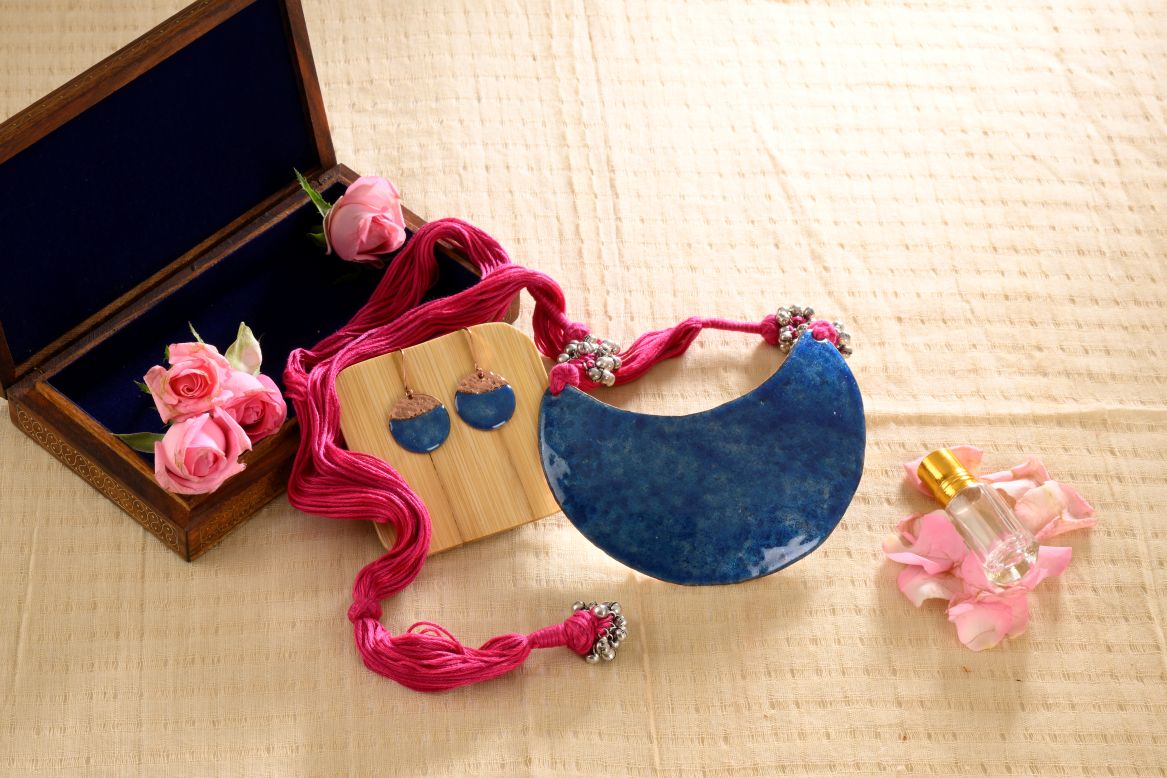 Neela Trupta-Chandra handcrafted jewelry set