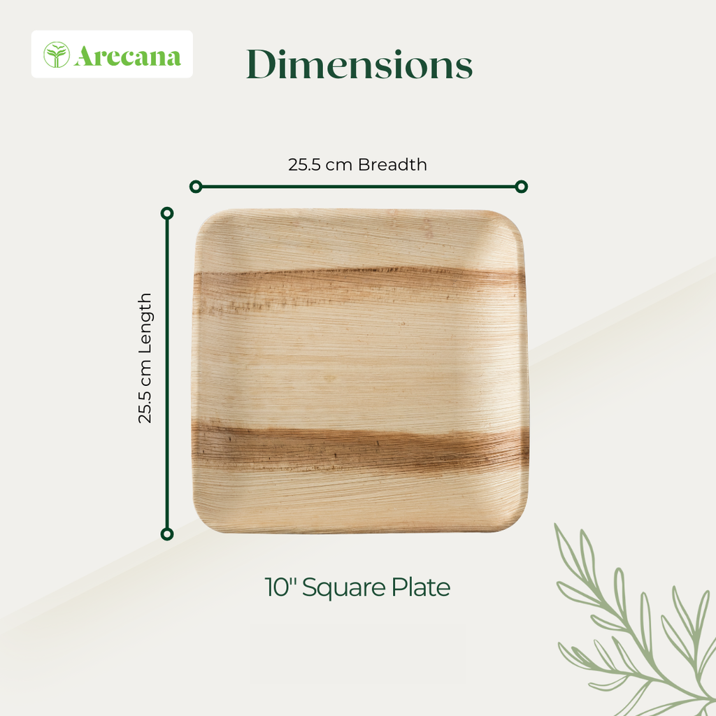 Tamul Arecana Tableware-  Square plate