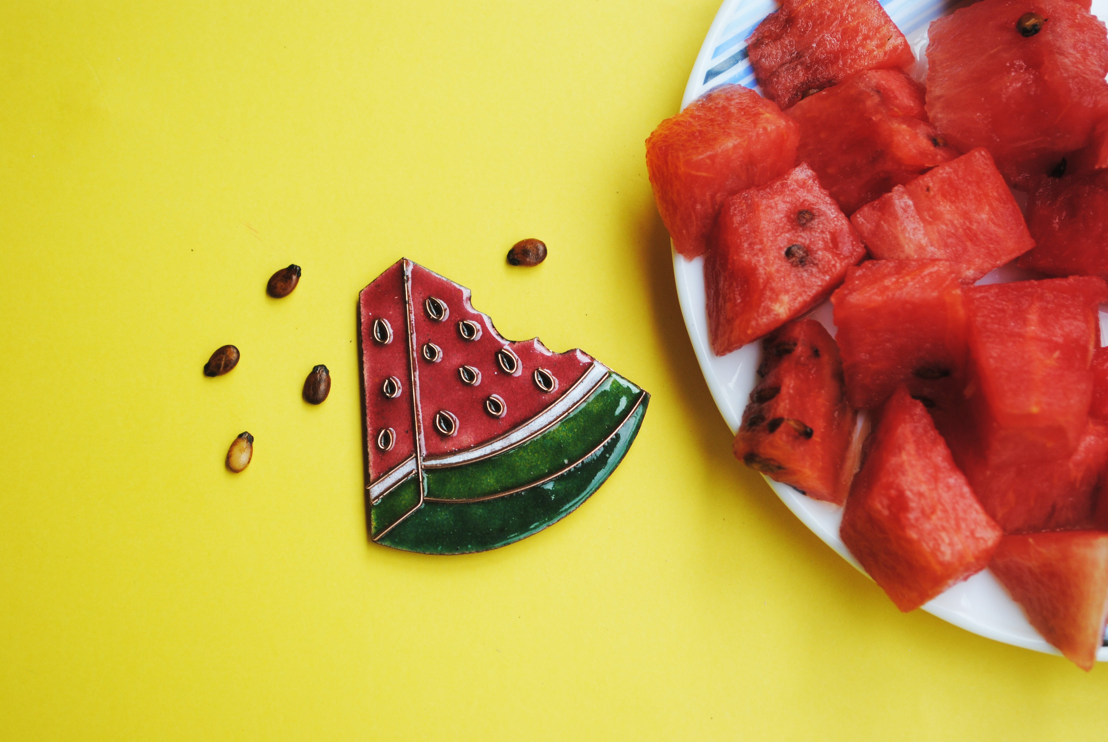 Ekibeki  Handcrafted Fridge Magnets- Summer series- What a Melon