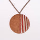 Hand Crafted Copper Enamel -  Crinkle Fire Pendant Small