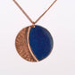 Hand Crafted Copper Enamel -  Kakan Blue Pendant