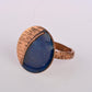 Hand Crafted Copper Enamel -  Kakan Blue Ring