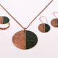 Hand Crafted Copper Enamel -  Kakan Green Set