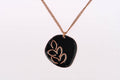 Hand Crafted Copper Enamel -  Phyllo Coal Pendant Small