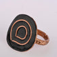 Hand Crafted Copper Enamel -  Vartul Black Ring