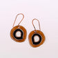 Hand Crafted Copper Enamel -  Vartul Ochre Earrings