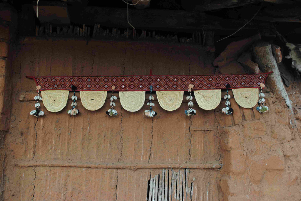 Ekibeki Banjara Golden Grass Toran (Red)