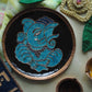 Home decor wall plates of Ganesh as Omkara, Ekdanaka, Vinayaka, handpainted and enameled on beaten copper